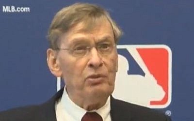 Bud Selig, commissioner of Major League Baseball (photo credit: YouTube)