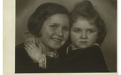 Eva Fleischmann Paddock (right) and her sister Milena in Prague before WWII. (photo credit: Courtesy of Eva Paddock)