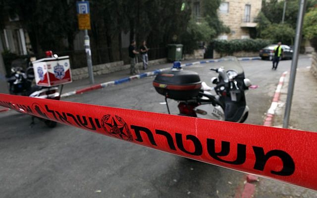Illustrative photo of a police cordon at a crime scene (Matanya Tausig/Flash90)