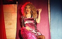 A drag queen performs at a Jerusalem party, June 2012 (photo credit: Miriam Alster/Flash)