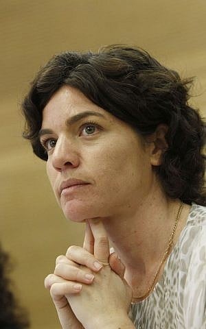 Meretz MK Tamar Zandberg in the Knesset, May 6, 2013 (photo credit: Miriam Alster/Flash90)