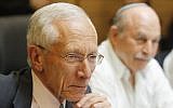 Bank of Israel Governor Stanley Fischer attends a session of the Knesset's Finance Committee on Monday, June 3 (photo credit: Miriam Alster/Flash90)