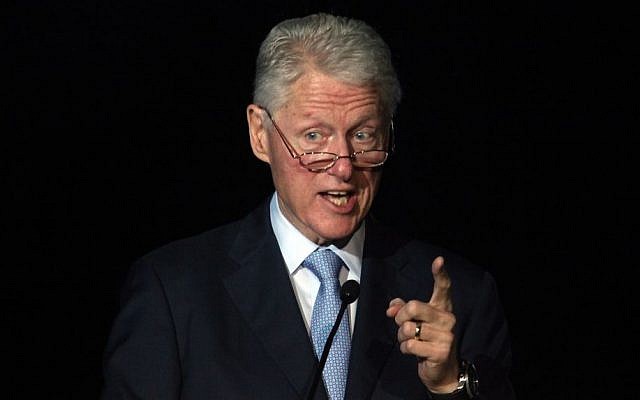 Former US president Bill Clinton speaks at the Peres Academic Center in Rehovot on June 17, 2013 (Photo credit: Flash90) Former US president Bill Clinton speaks at the Peres Academic Center in Rehovot on June 17, 2013 (Photo credit: Flash90)