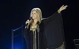 Jewish-American singer Barbra Streisand in concert at Bloomfield Stadium in Tel Aviv, on June 20, 2013. (Yonatan Sindel/Flash90)