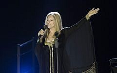 Jewish-American singer Barbra Streisand in concert at Bloomfield Stadium in Tel Aviv, on June 20, 2013. (Yonatan Sindel/Flash90)