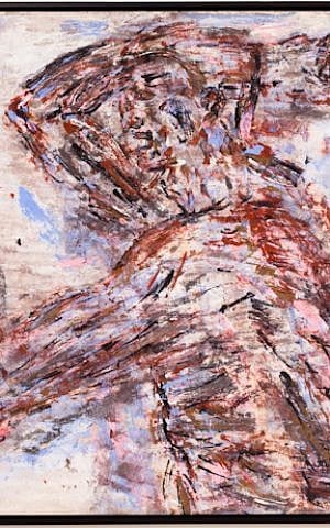 Leon Golub Combat, 1961 Acrylic on linen (photo credit: courtesy) 