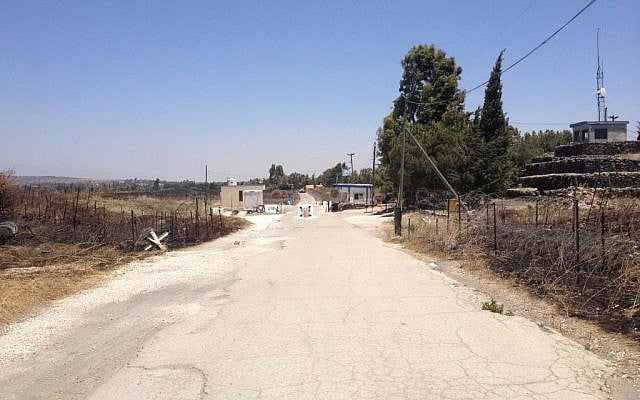 The road from Israel to the UN position and Syria beyond (Photo credit: Mitch Ginsburg/ Times of Israel)