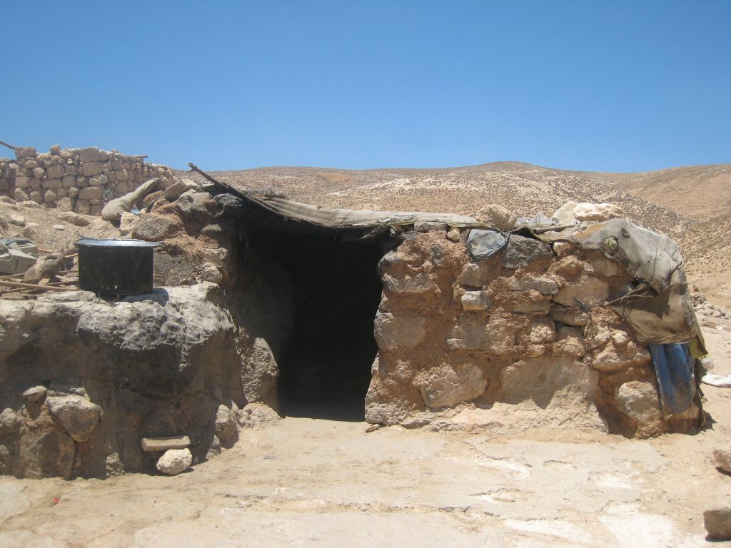 A cave dwelling in the Palestinian village of Jinba (photo credit: Ilan Ben Zion/Times of Israel staff) A cave dwelling in the Palestinian village of Jinba (photo credit: Ilan Ben Zion/Times of Israel staff)