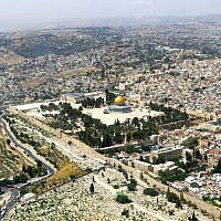Aerial view of Jerusalem (photo credit: Qanta Ahmed/File)