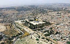 Aerial view of Jerusalem (photo credit: Qanta Ahmed/File)