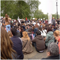 OccupyGezi protesters in London June 1, 2013 (photo credit: OccupyGezi official Facebook page) OccupyGezi protesters in London June 1, 2013 (photo credit: OccupyGezi official Facebook page)
