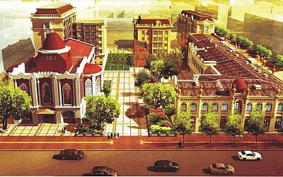 Artist's rendering of the plan for the renovated Main Synagogue (photo credit: courtesy Dan Ben-Canaan) Artist's rendering of the plan for the renovated Main Synagogue (photo credit: courtesy Dan Ben-Canaan)