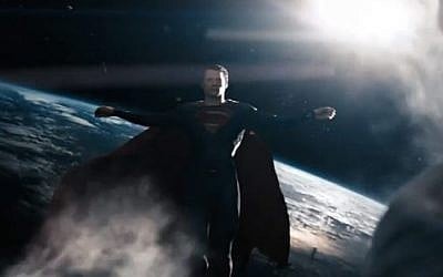 Kal-El in Christ pose. (photo credit: Warner Brothers)
