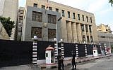 An illustrative photo of Egyptian soldiers in front of the Syrian embassy, in Cairo, Egypt, Sunday, June 16, 2013 (photo credit: AP/Hassan Ammar)