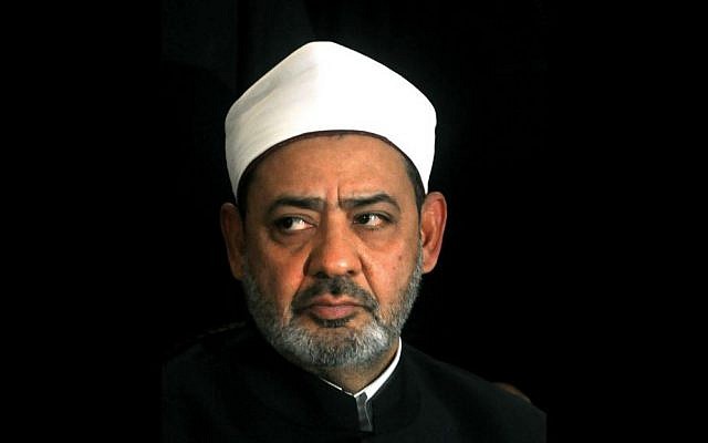 Ahmed el-Tayeb the grand sheik of Cairo's Al-Azhar, the pre-eminent theological institute of Sunni Islam, talks to the media in Cairo, Egypt. (photo credit: AP) Ahmed el-Tayeb the grand sheik of Cairo's Al-Azhar, the pre-eminent theological institute of Sunni Islam, talks to the media in Cairo, Egypt. (photo credit: AP)