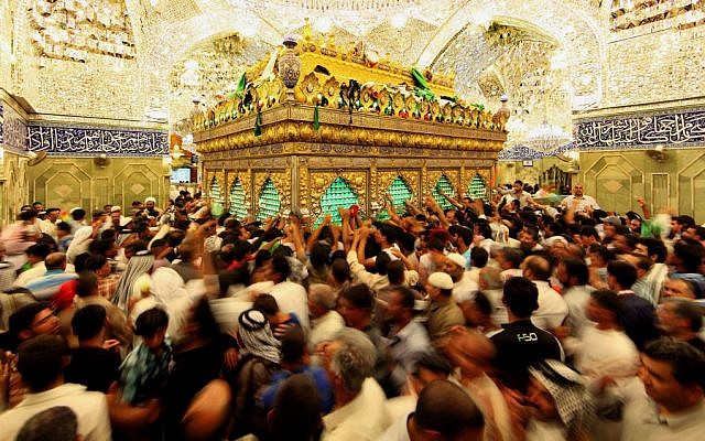 Illustrative photo of Shiite Muslim worshippers gathering at the holy shrine of Imam Abbas during the annual festival of Shabaniyah, in Karbala, 50 miles (80 kilometers) south of Baghdad, Iraq, Monday, June 24 (AP/Hadi Mizban)
