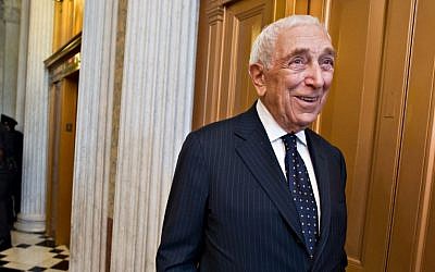 In this 2012 file photo, US Sen. Frank Lautenberg, D-N.J., walks in the Capitol after the final votes before a five-week recess. (photo credit: AP Photo/J. Scott Applewhite, File)