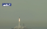 Defense Ministry footage of an Arrow 3 missile fired during a test launch (photo credit: image capture from YouTube video uploaded by defenseupdate)