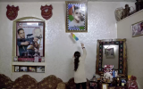 Ahlam Shibli’s photo “Untitled (Death No. 33),” which shows the house of a Palestinian suicide bomber, is currently being exhibited at the Jeu de Paume Museum in Paris. (photo credit: Courtesy, Jeu de Paume/JTA)