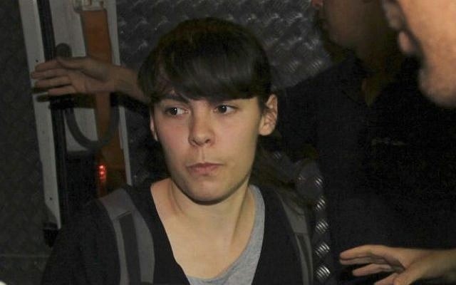 French feminist activist Pauline Hillier is released from prison in Tunis, Wednesday, June 26, 2013. A Tunisian court suspended prison sentences for three European feminist activists who were jailed after a topless courthouse protest. (photo credit: AP/Amine Landoulsi) French feminist activist Pauline Hillier is released from prison in Tunis, Wednesday, June 26, 2013. A Tunisian court suspended prison sentences for three European feminist activists who were jailed after a topless courthouse protest. (photo credit: AP/Amine Landoulsi)