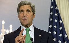 US Secretary of State John Kerry at a news conference at the State Department in Washington, in June, 2013. (photo credit: AP/Jacquelyn Martin)
