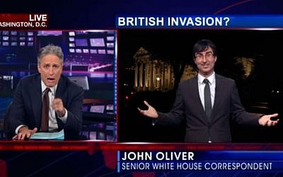 Jon Stewart and Jon Oliver on the Daily Show. (Screen Capture)
