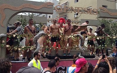 The gay pride parade in Tel Aviv, Friday. (photo credit: Times of Israel staff)