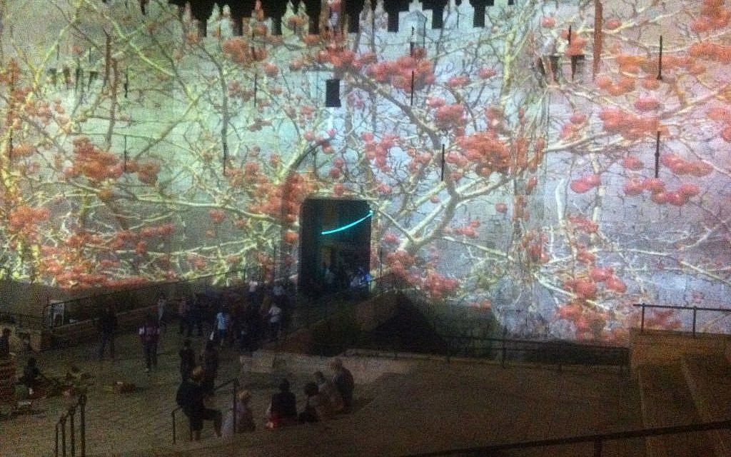 Damascus Gate remade as 'The Tree of Life,' by Heinz Kasper (photo credit: Times of Israel staff)
