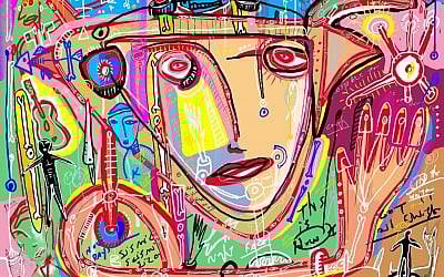 Seismic 4400 (Courtesy of Peter Himmelman. Original Lithograph by Peter Himmelman)