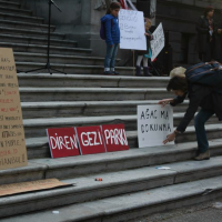 A rally in Vancouver, Canada, supporting the anti-government protests in Turkey, June 1, 2013 (photo credit: OccupyGezi official Facebook page) A rally in Vancouver, Canada, supporting the anti-government protests in Turkey, June 1, 2013 (photo credit: OccupyGezi official Facebook page)