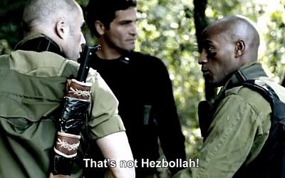 Screenshot from the trailer of the new Israeli horror movie 'Cannon Fodder,' depicting an unlikely alliance between Israel and Hezbollah as they fight off zombies.