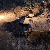 Russian tank from World War II era found in Holon July 2, 2013. (Photo credit: Israel Police/Facebook)