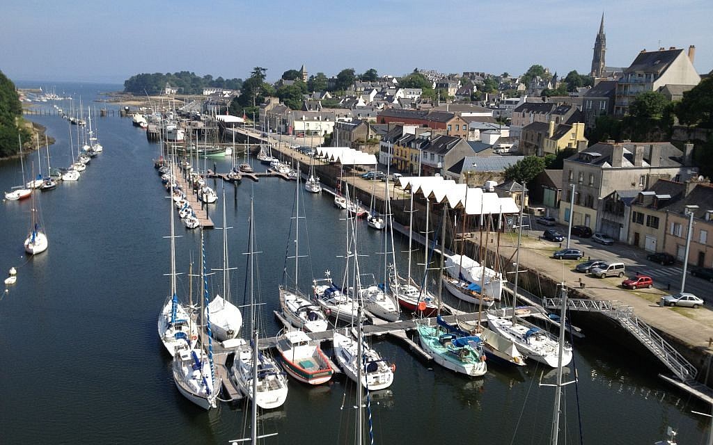 The city of Douarnenez, famous for its sardine canning industry (photo credit: Elhanan Miller/Times of Israel)