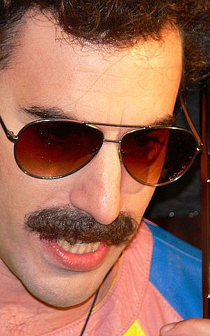 Sacha Baron Cohen as Borat (photo credit: CC BY-SA the_defiance, Flickr)