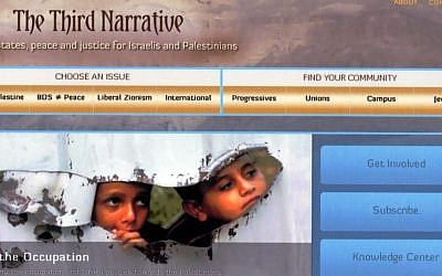 Home page for the website The Third Narrative. (photo credit: courtesy)