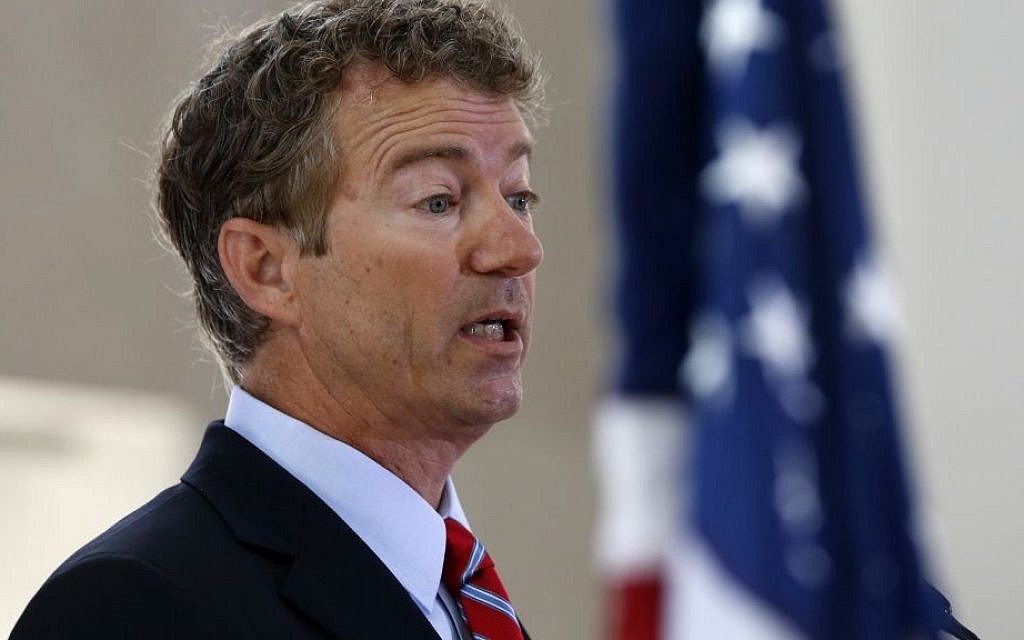 Republican Senator Rand Paul of Kentucky (photo credit: AP/Charles Dharapak/File)