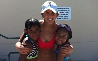 Skylar Dorosin, now a student at Stanford University, founded Project 2020 to teach swimming and water polo to underprivileged girls. (photo credit: Project 2020/JTA)