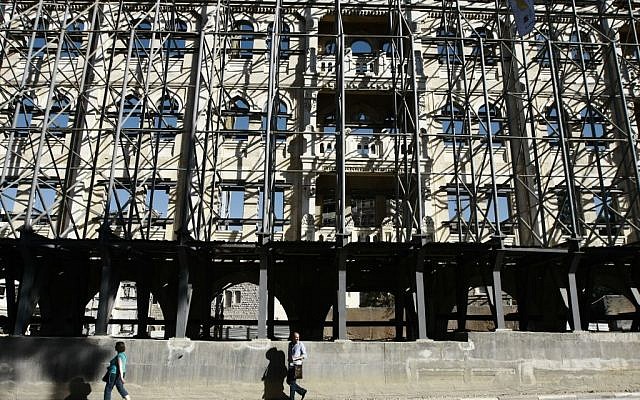 The Palace Hotel was opened by the Mufti of Jerusalem and is now being rebuilt by the Waldorf Astoria (photo credit: Rishwanth Jayapaul/Flash 90)