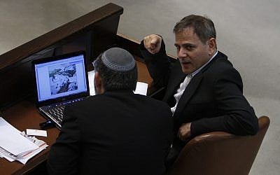 Knesset members using a computer in 2009. (photo credit: Miriam Alster/Flash90)