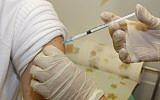 Illustrative photo of a vaccination. (Miriam Alster/Flash90)