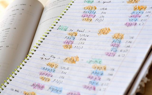 The ulpan student's notebook (photo credit: Sophie Gordon/Flash 90)