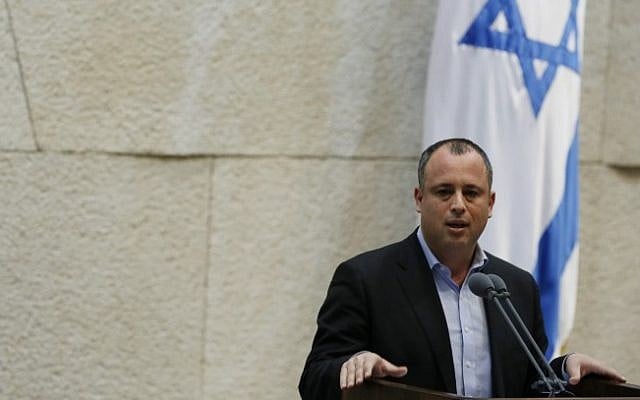 Labor MK Hilik Bar speaks in the Knesset (photo credit: Miriam Alster/Flash90/File)