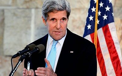 US Secretary of State John Kerry during a press conference in Tel Aviv, June 30, 2013. (photo credit: Matty Stern/US Embassy/Flash90)