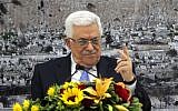 Mahmoud Abbas at a meeting of Palestinian leadership in Ramallah on July 18 (Photo by Issam Rimawi/Flash90)