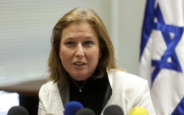 Justice Minister Tzipi Livni in Jerusalem, July 22, 2013 (photo credit: Flash90)