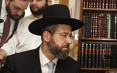 Ashkenazi Chief Rabbi David Lau. (Flash90)