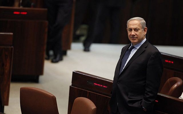 Prime Minister Benjamin Netanyahu in the Knesset, July 2013. (photo credit: Flash90)