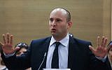 Economy Minister and Jewish Home chairman Naftali Bennett (photo credit: Yonatan Sindel/Flash90).