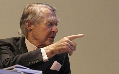 File photo of Berthold Beitz, 2012 (photo credit: Frank Augstein/AP)