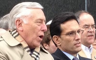 Steny Hoyer (D-Md. right) and Eric Cantor (R-Va.), Montgomery, Ala., March 2, 2013.  (photo credit: Religious Action Center of Reform Judaism/JTA)